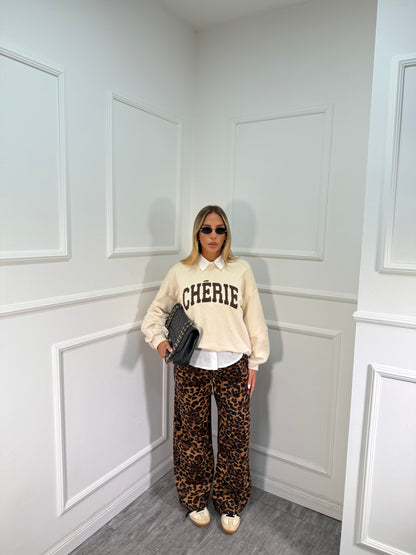 Pantaloni palazzo a costine maculati 5508