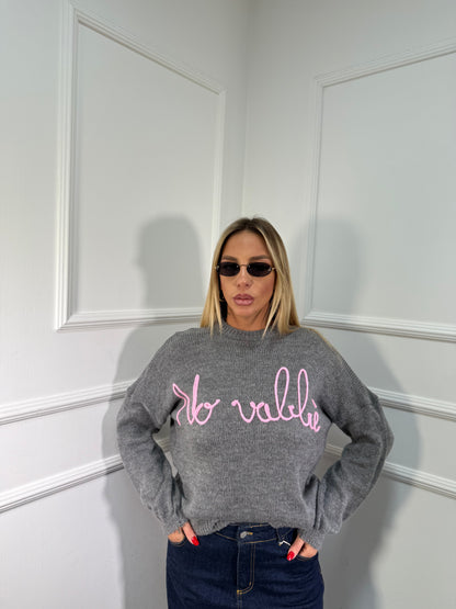 Pullover misto lana No vabbè grigio 258428