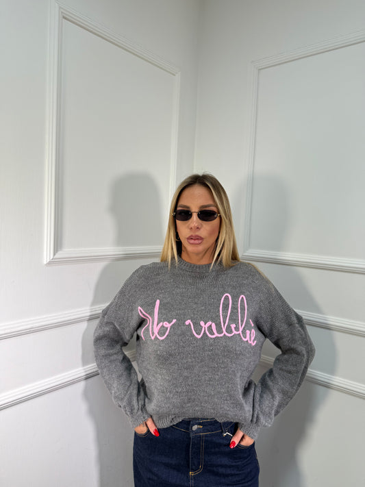 Pullover misto lana No vabbè grigio 258428