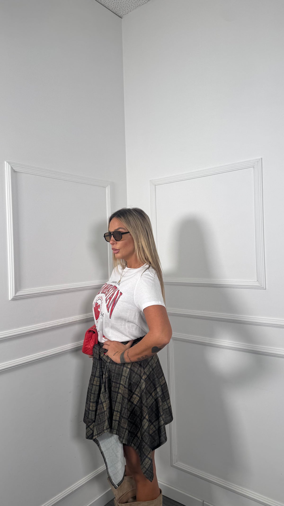 T-shirt oversize Manhattan bianca