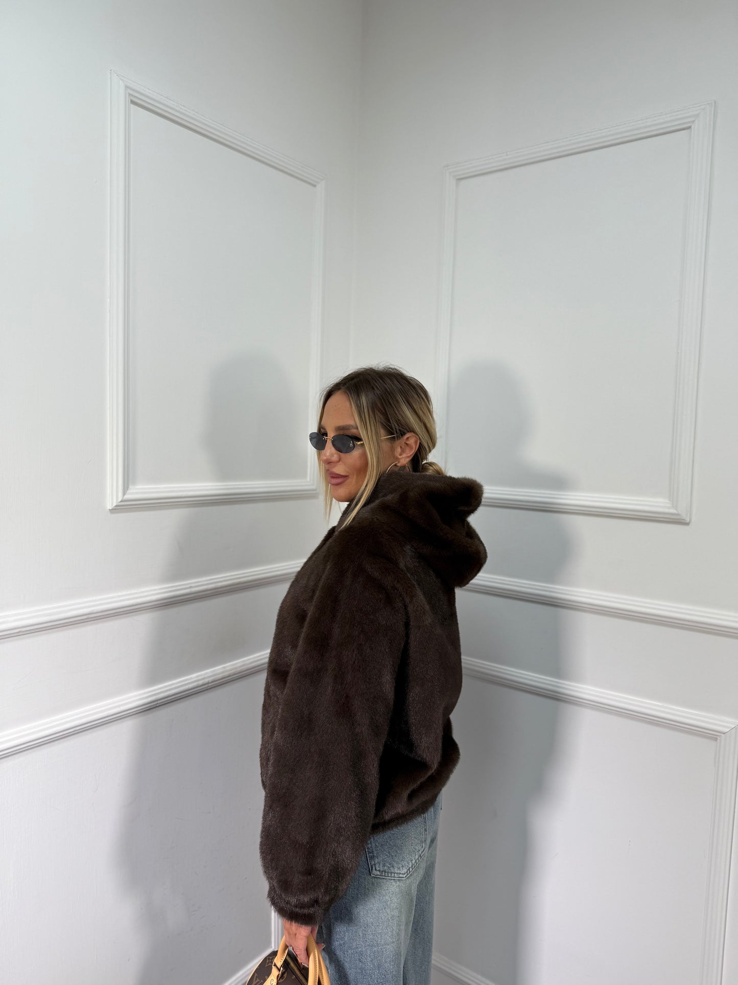 Bomber ecofur Desy cioccolato 25209