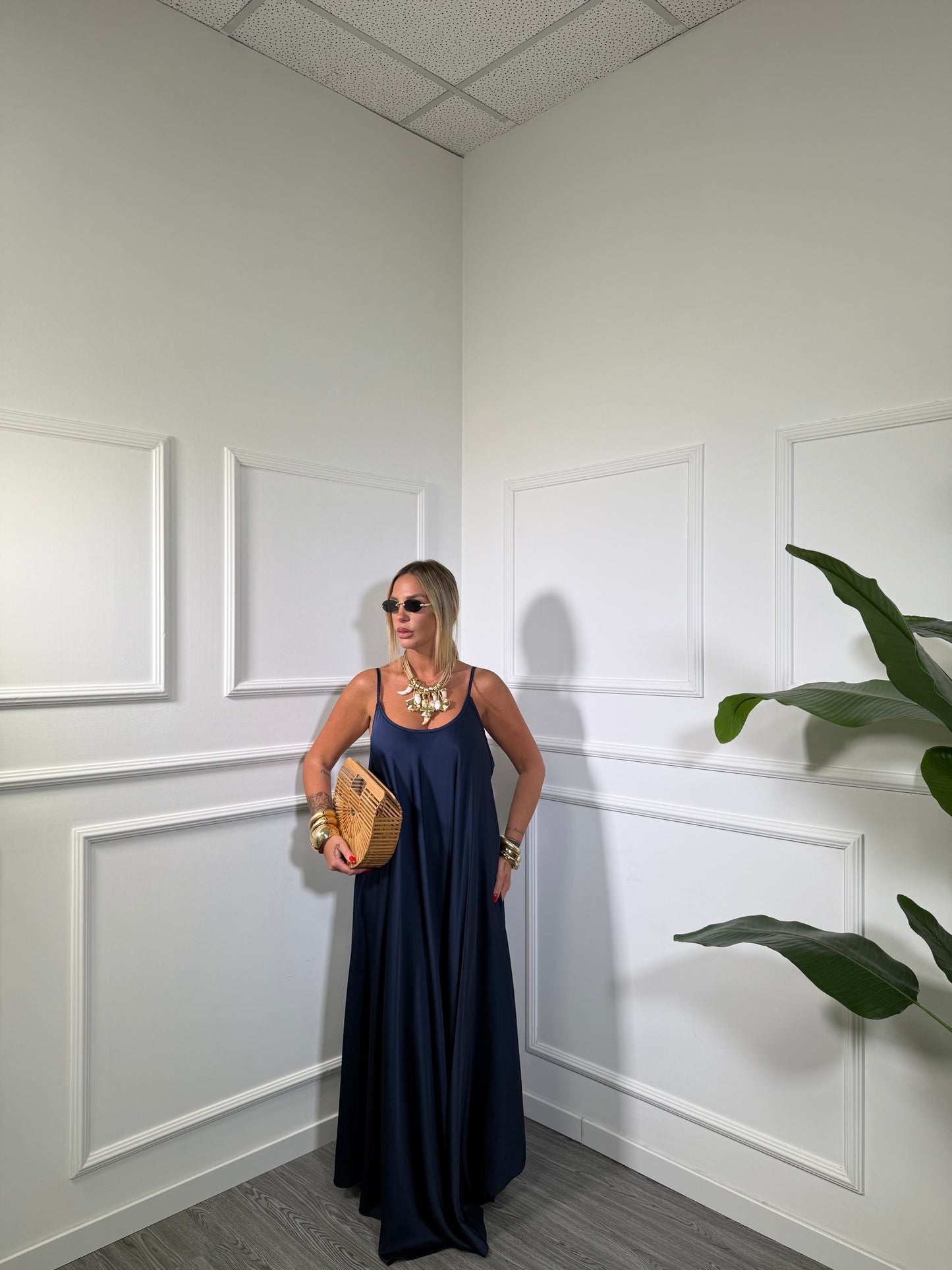 Abito midi in satin Penelope (vari colori)