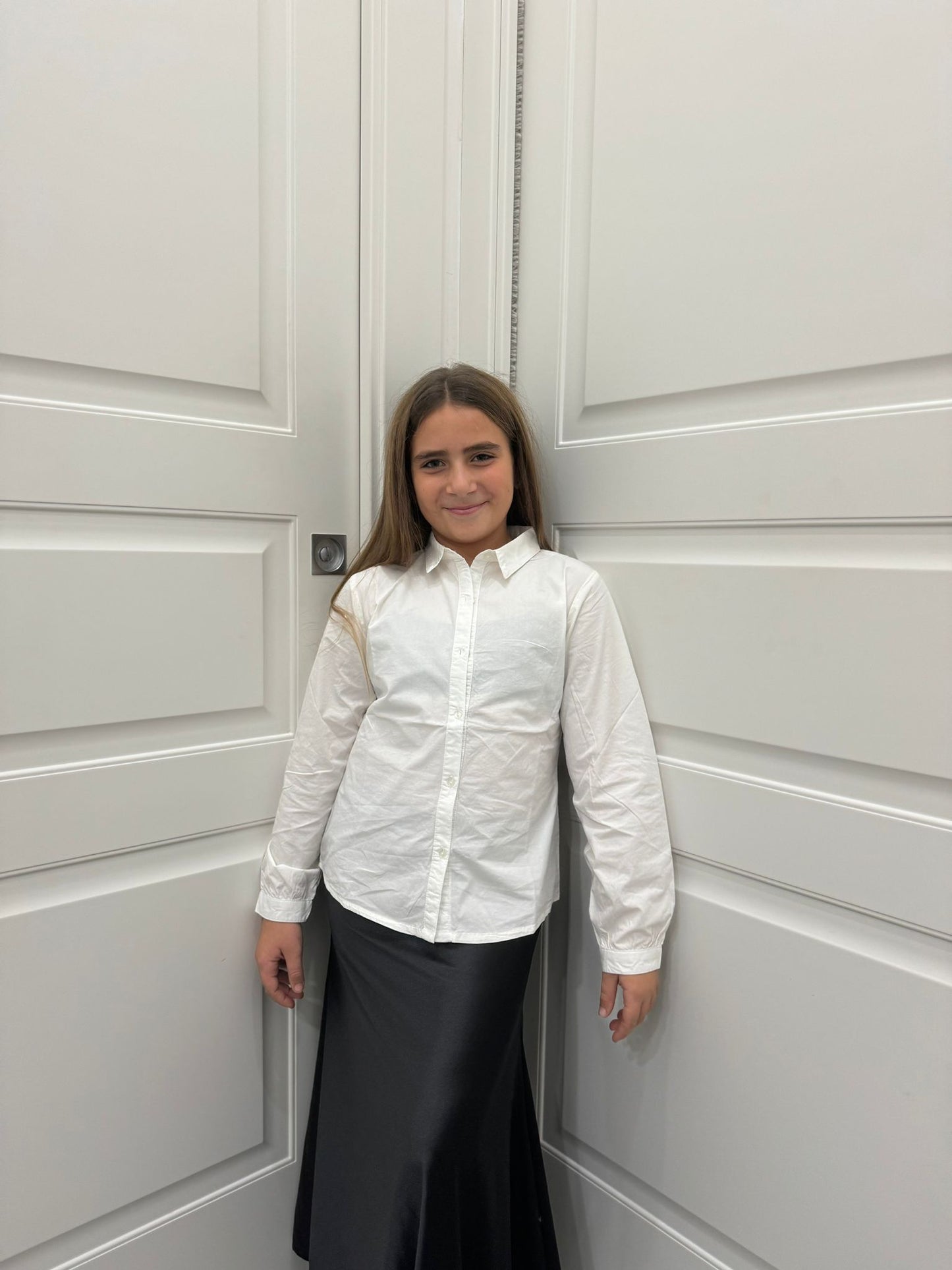 Camicia basic bianca kids