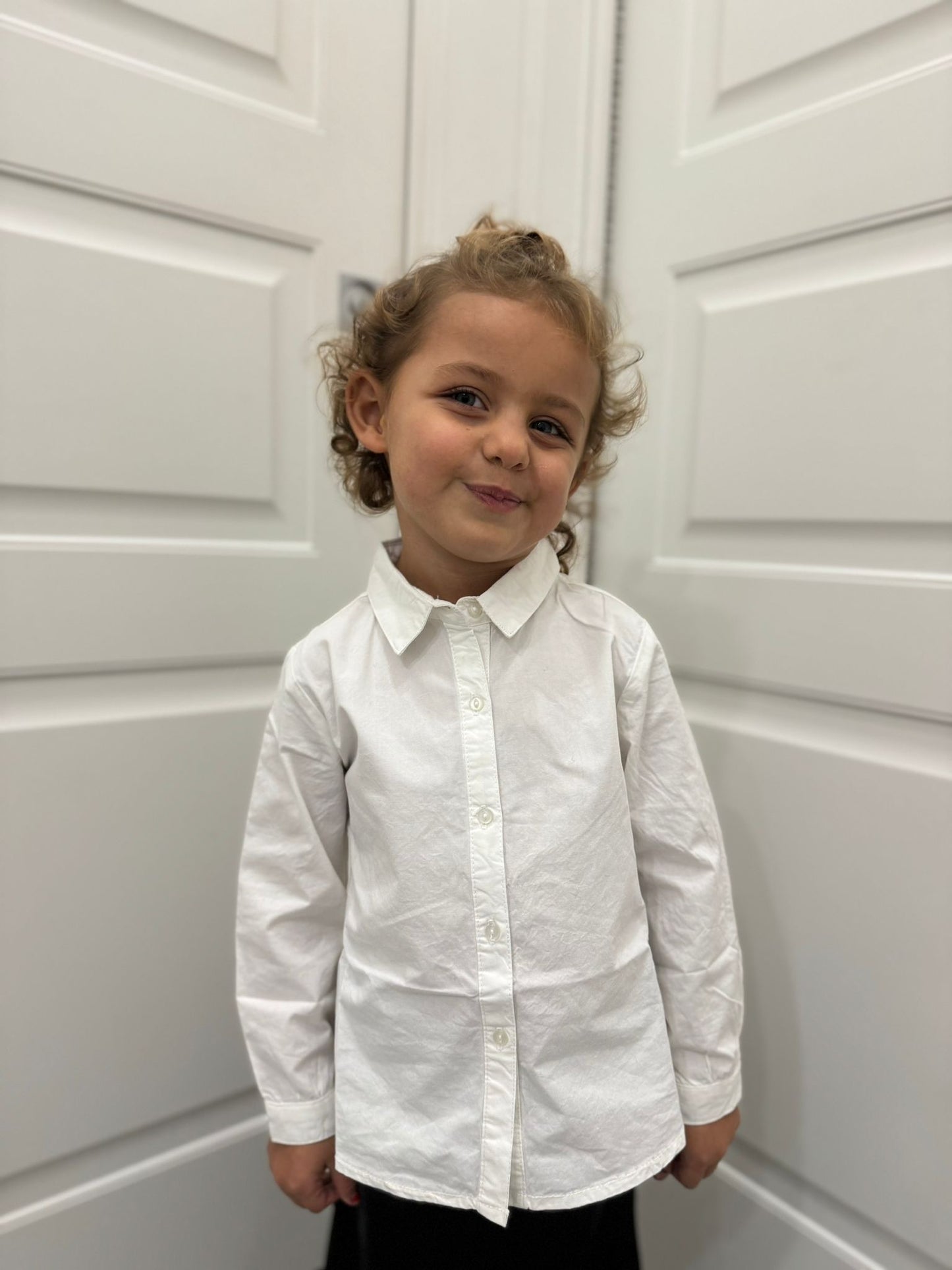 Camicia basic bianca kids