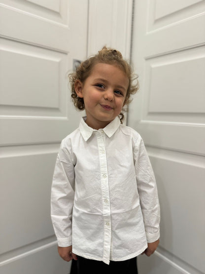 Camicia basic bianca kids
