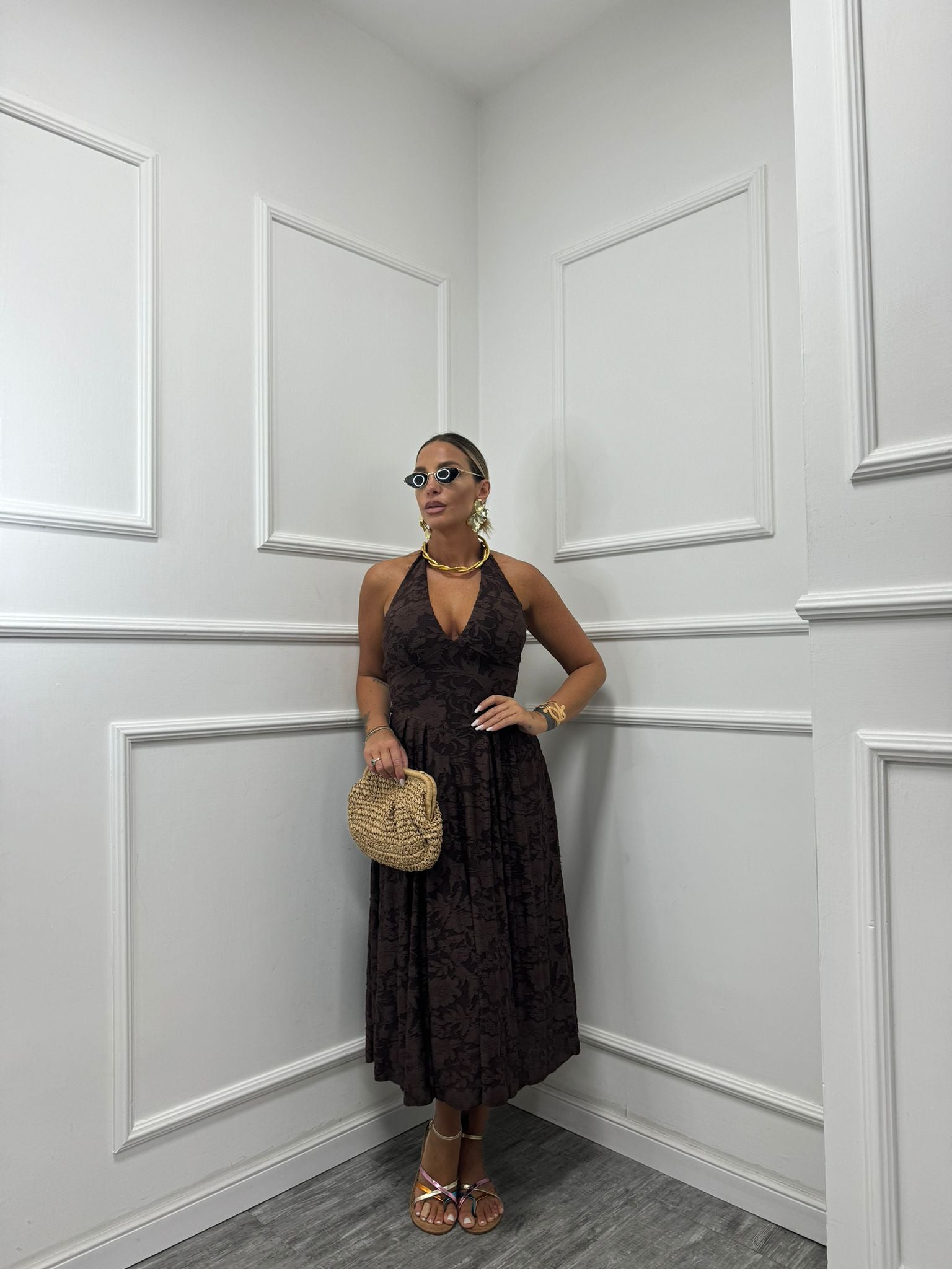 Dress marlyn marrone 26798