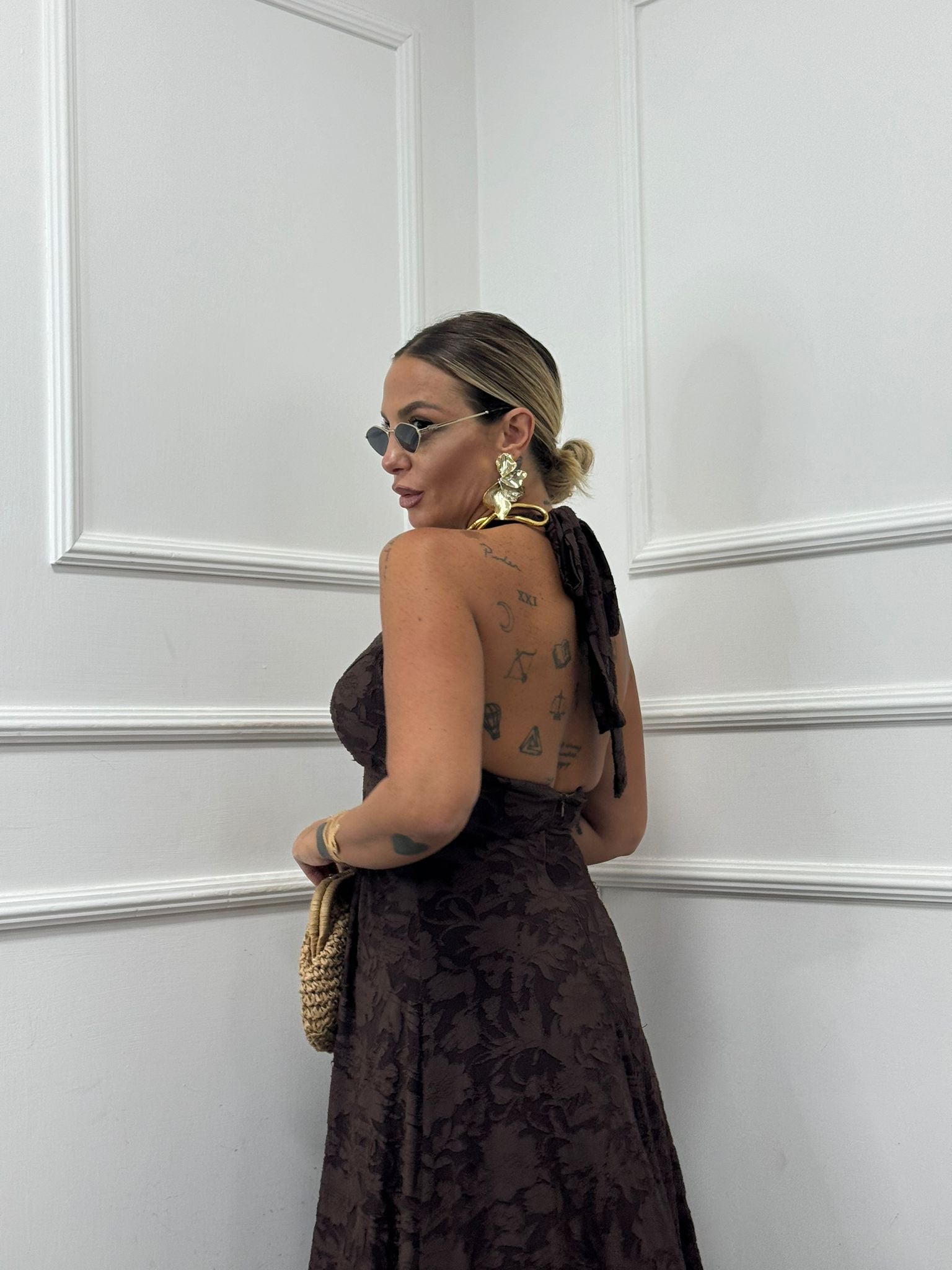 Dress marlyn marrone 26798