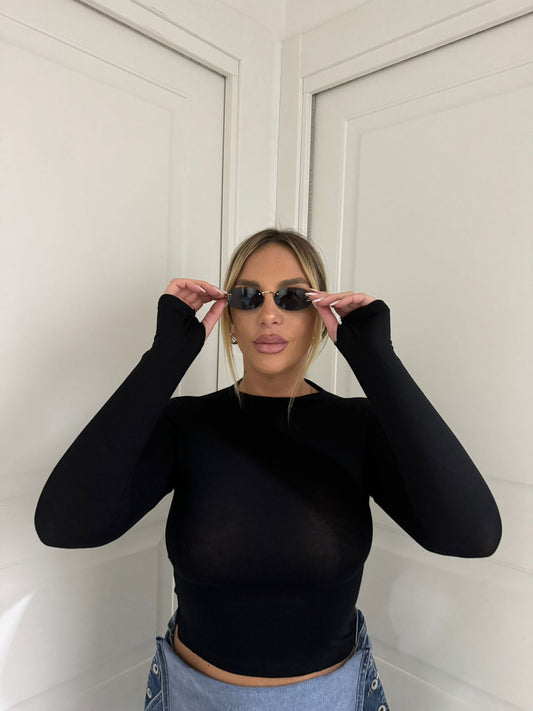 Maglia intimissimi mezzo collo nera