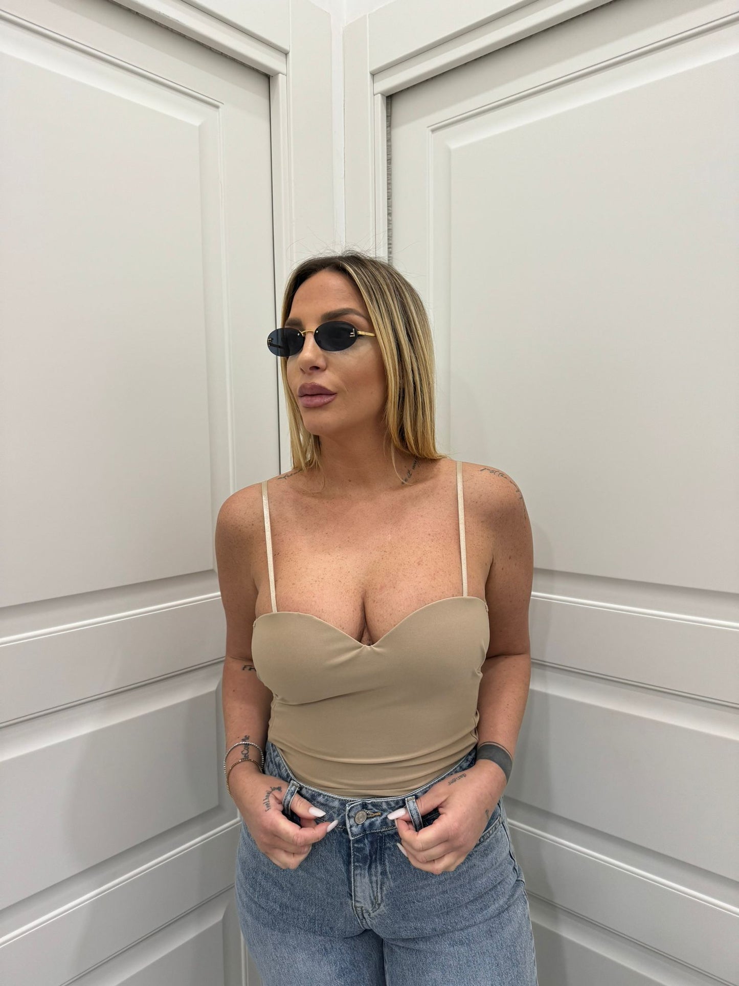 Body scollo a cuore nude