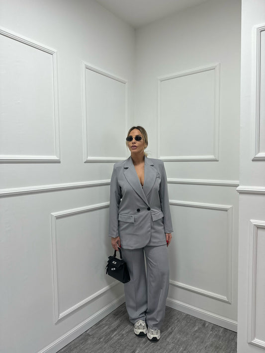 Tailleur Vania doppio petto grigio 11088