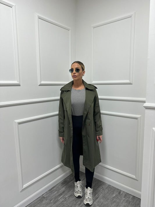 Trench Classic verde militare