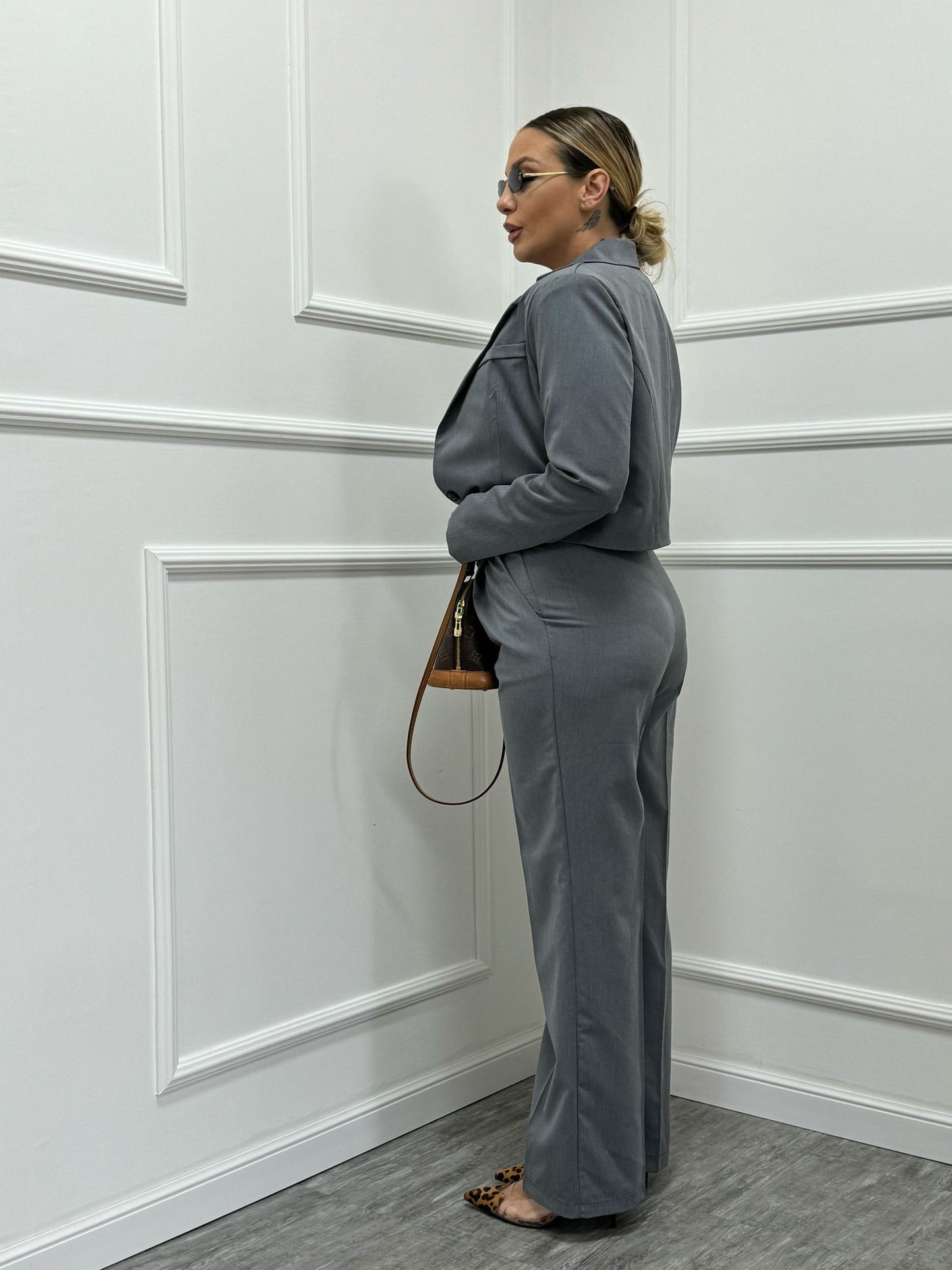 Tailleur Jolie tris gilet grigio 6220