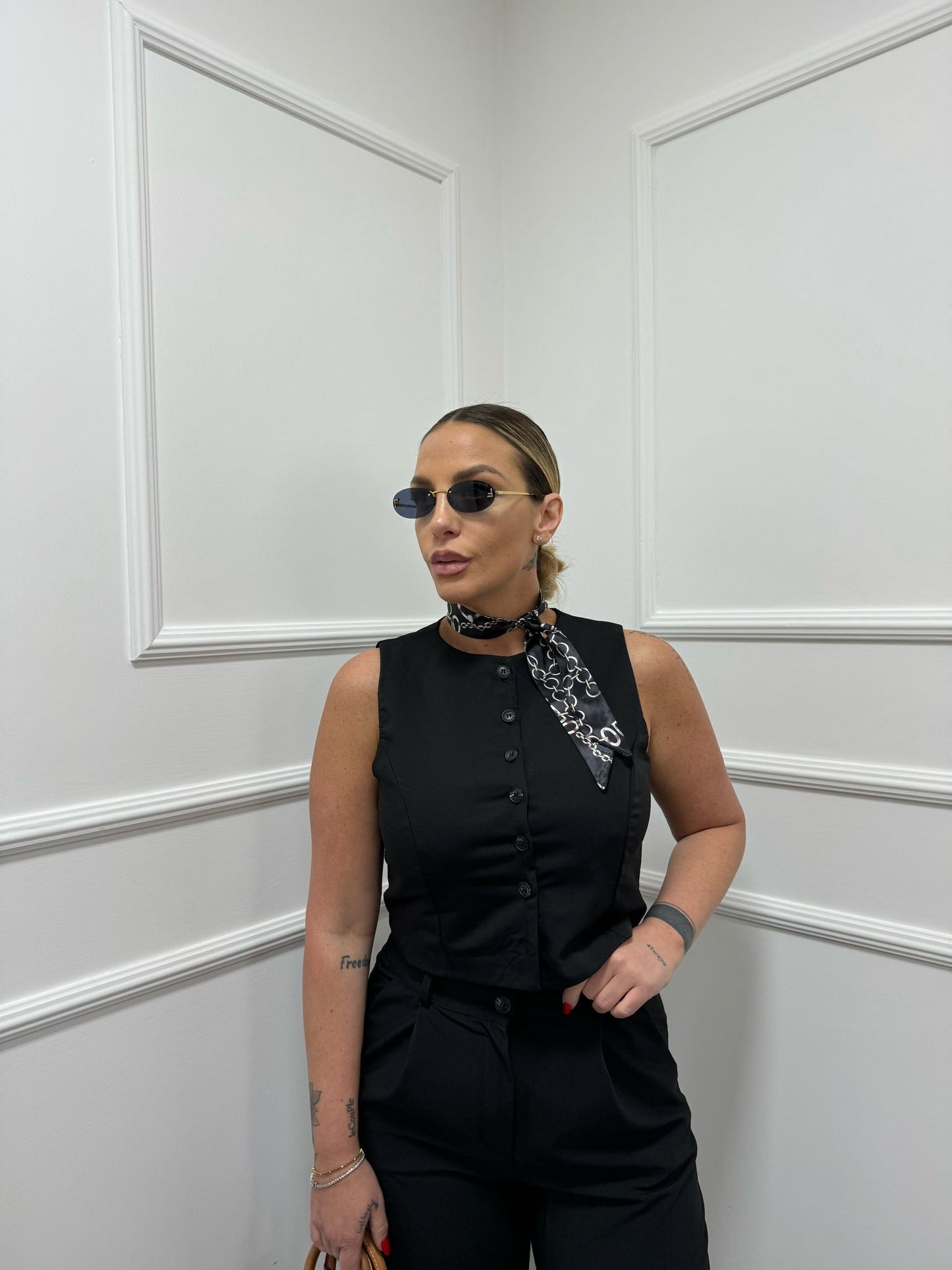 Tailleur Jolie tris gilet nero 6220