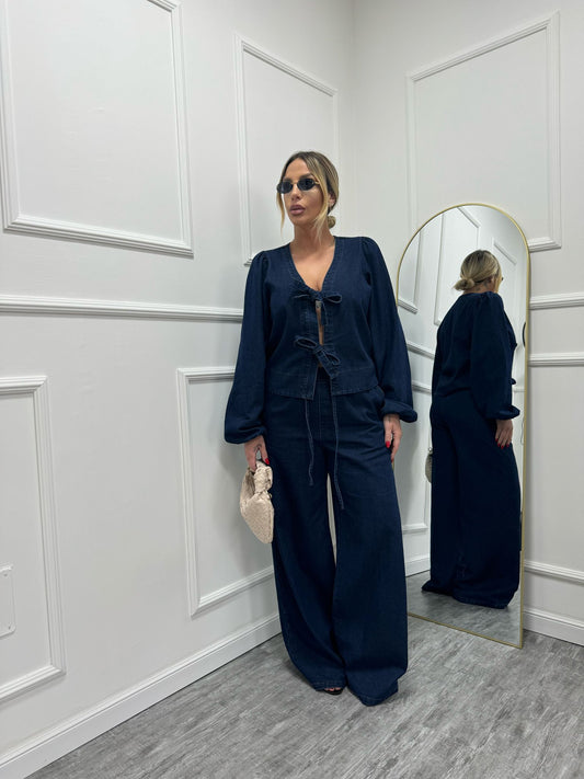 Coordinato in Denim scuro Sophie