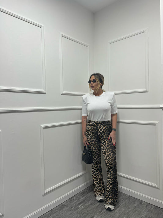 Pantalone a zampa maculato 23500