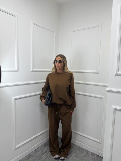 Coordinato comfy curvy marrone 5020