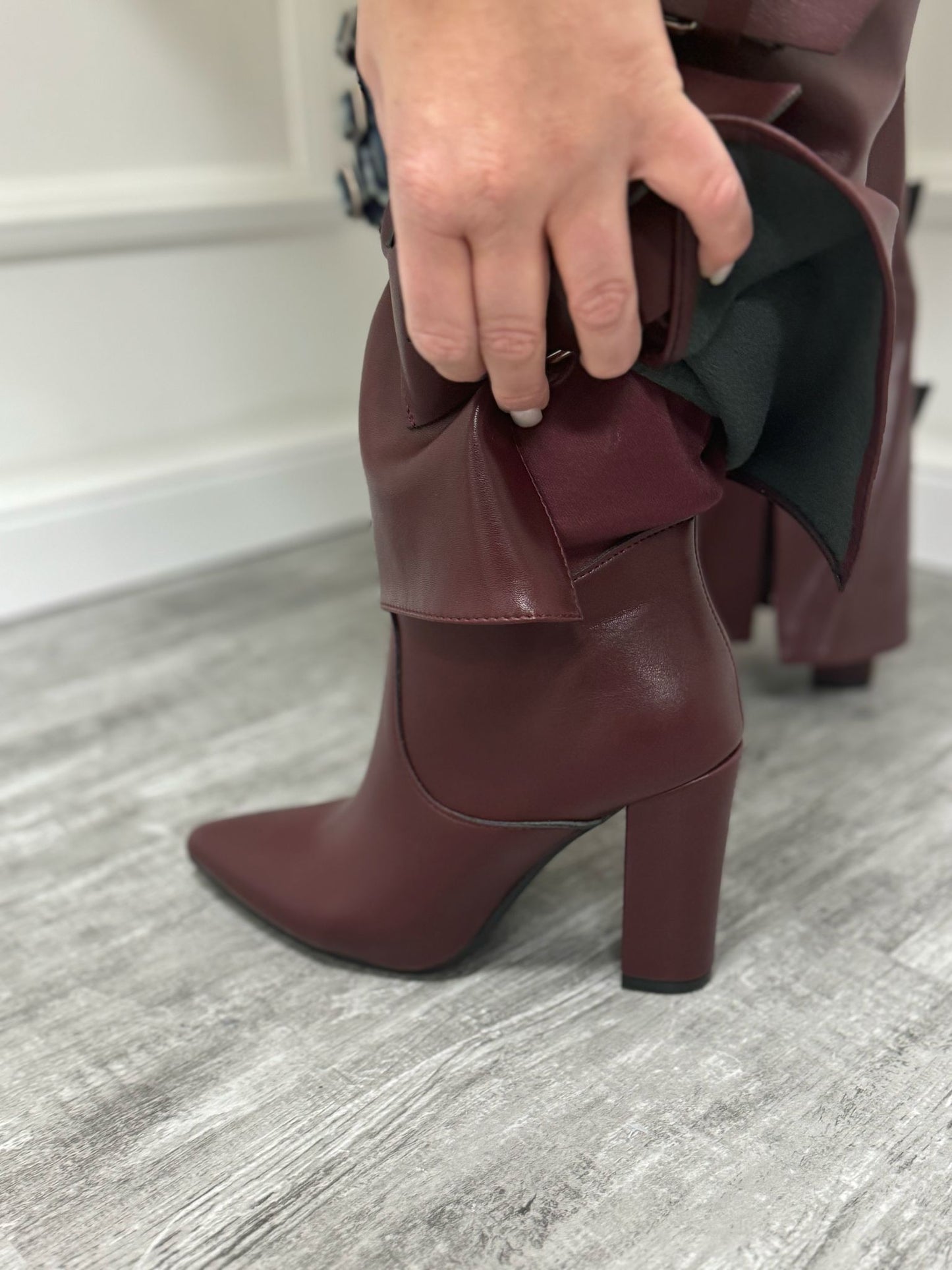Stivale multi fibie bordeaux