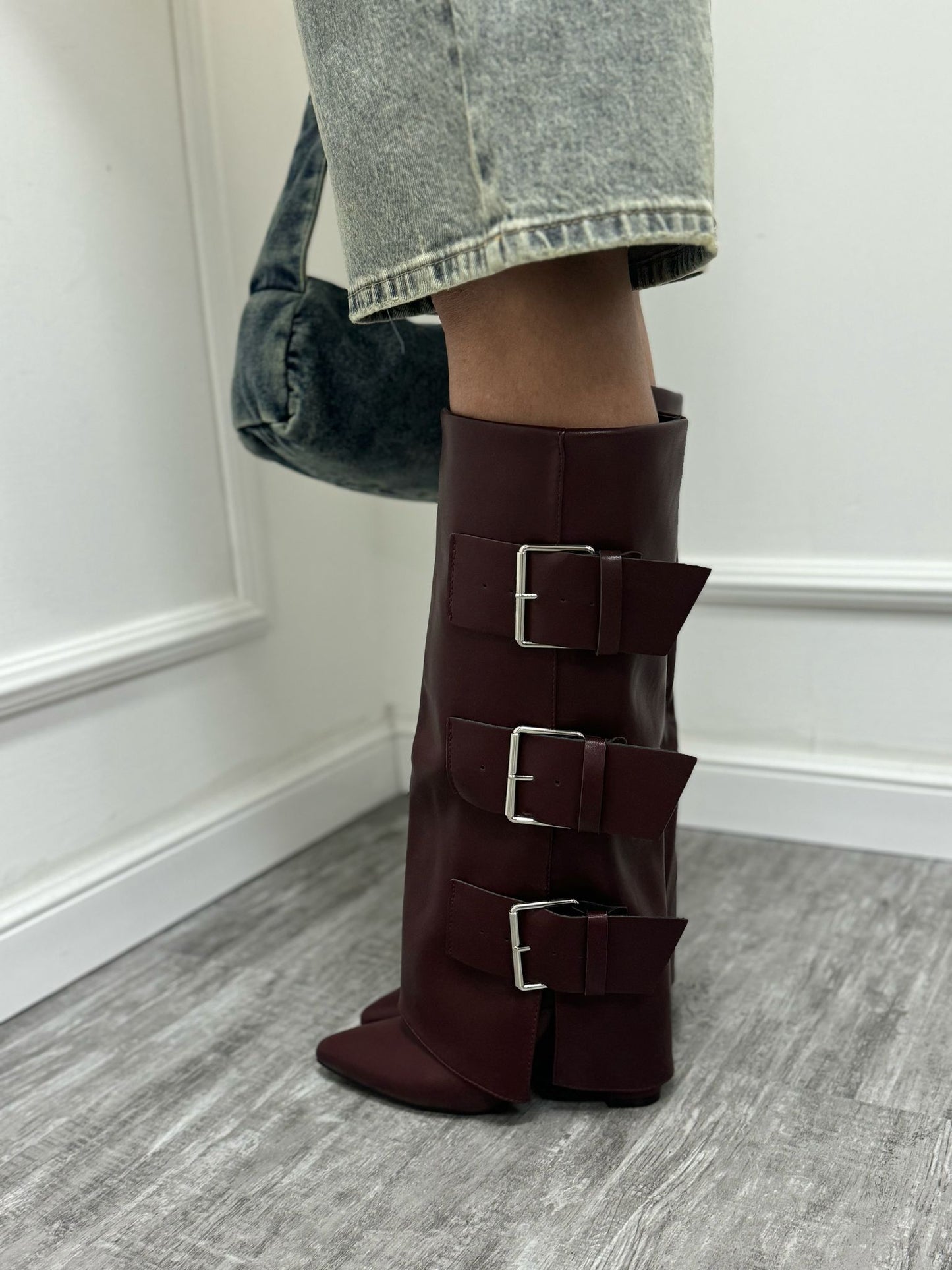 Stivale multi fibie bordeaux