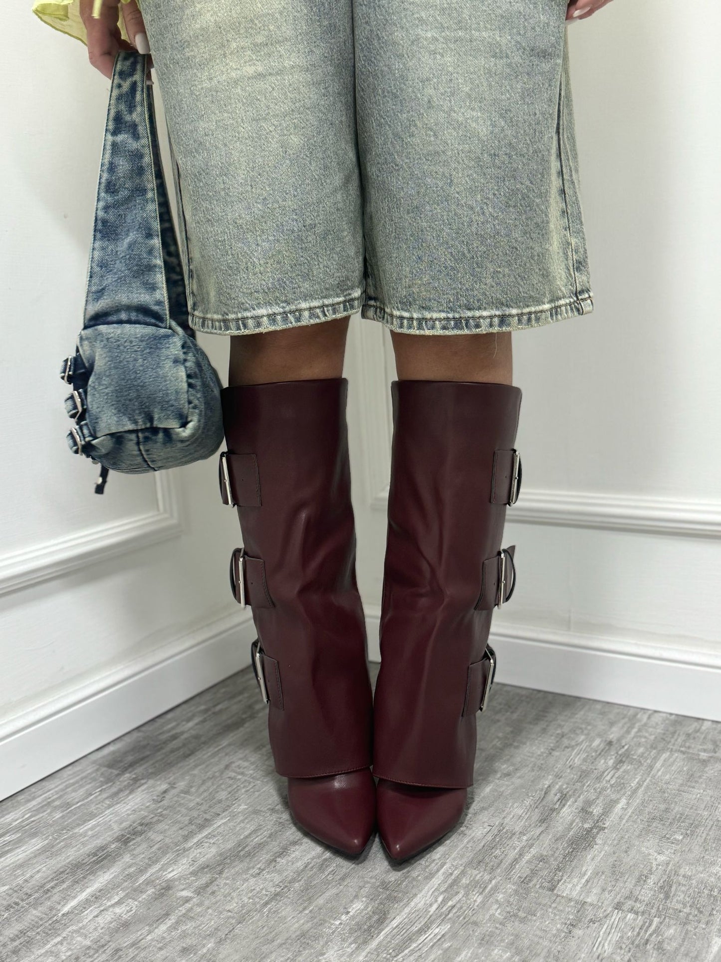 Stivale multi fibie bordeaux