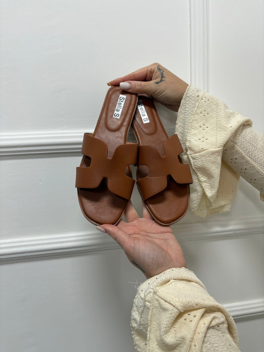 Ciabatta mood hermès camel