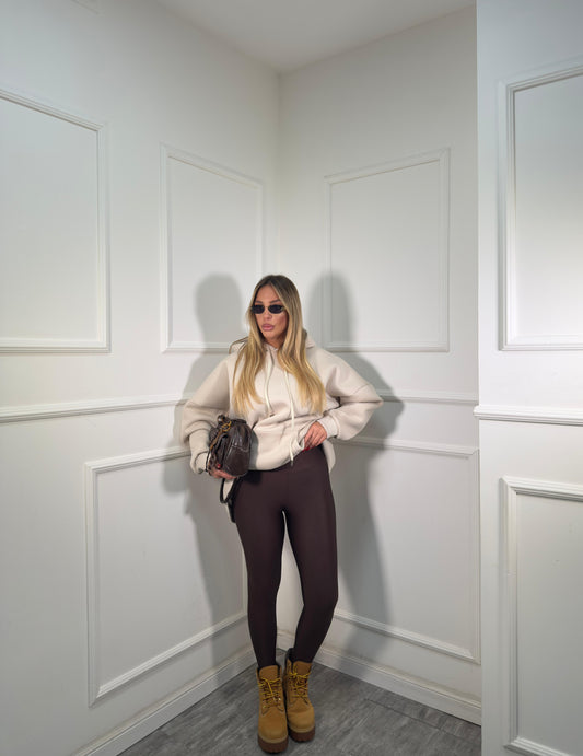 Leggins in lycra contenitivo cioccolato 30688